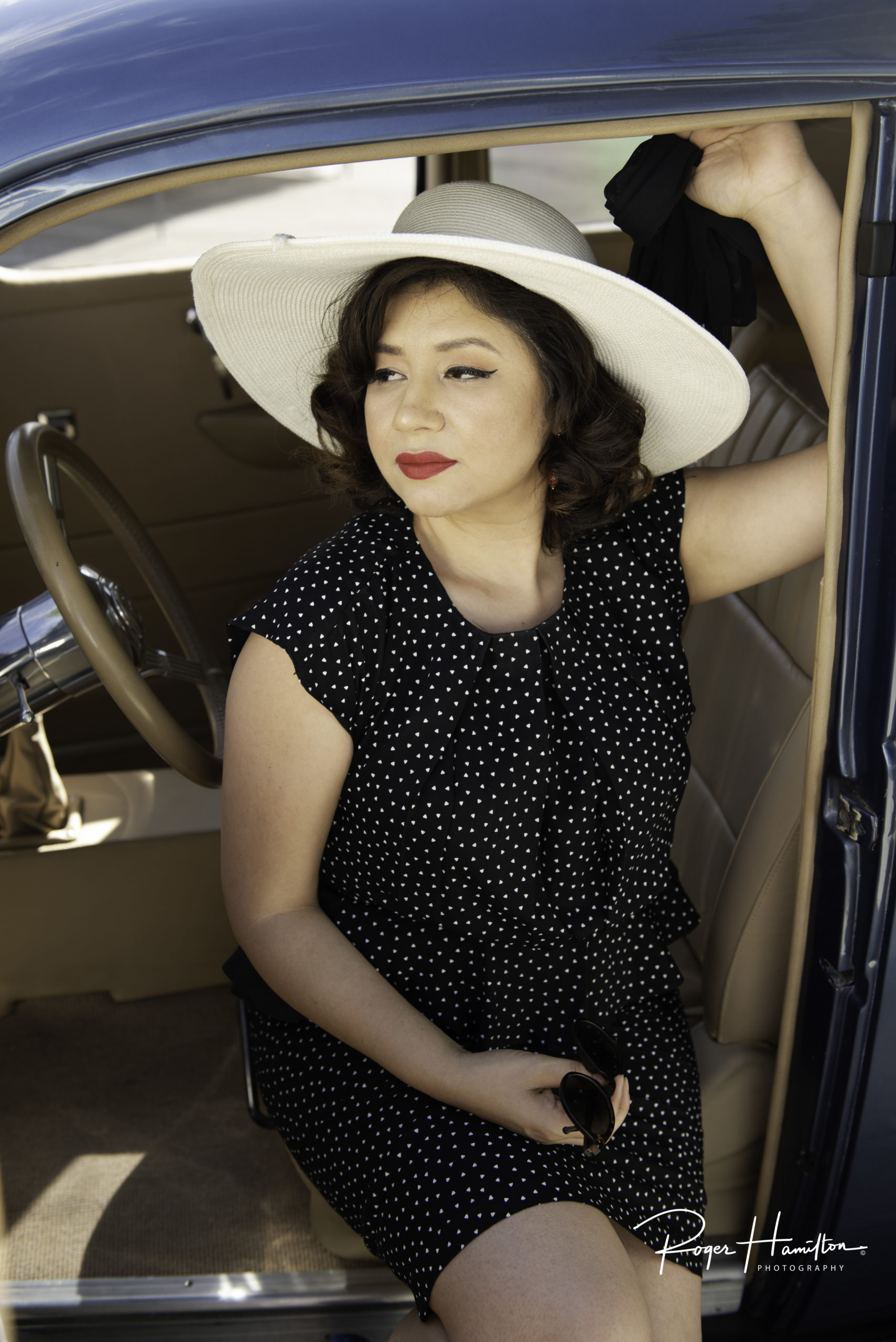 Patricia shows off the 1940s styling with ease